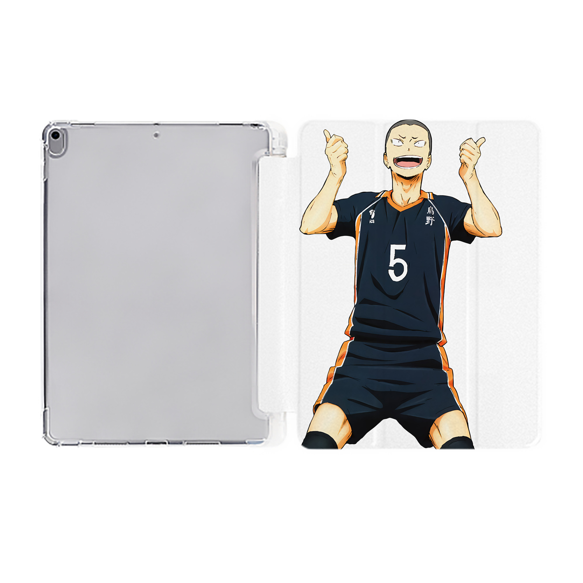（画像用） ハイキュー!! Haikyu!! IPad ケース ペン収納付き 三つ折りスタンド PUレザー×シリコン 対応機種9.5/10.5/10.9インチ